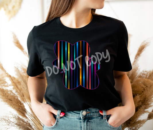 RAINBOW PIN STRIPES - UNISEX TEE ADULTS/KIDS