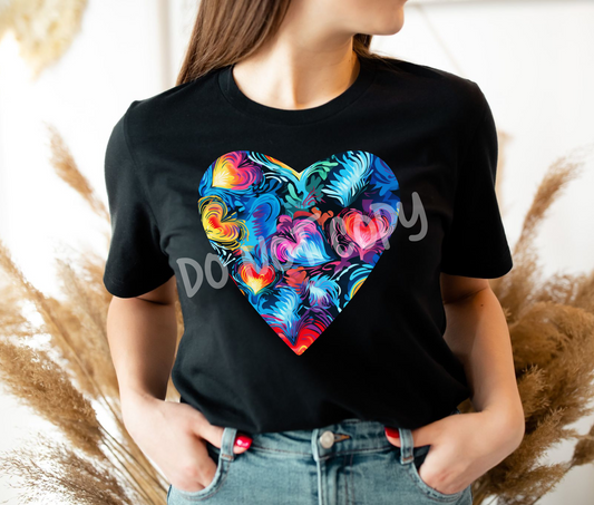 RAINBOW HEARTS - UNISEX TEE ADULTS/KIDS