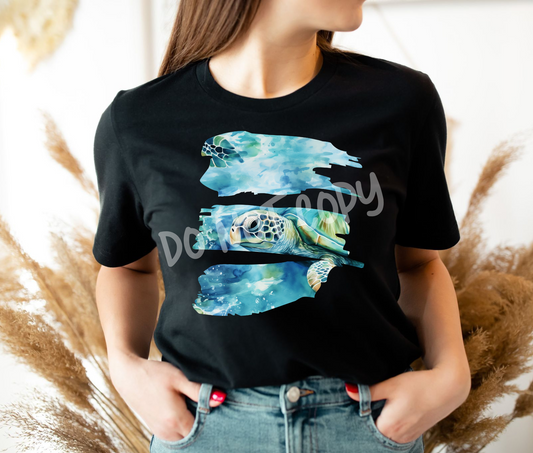 WATERCOLOR TURTLES - UNISEX TEE ADULTS/KIDS