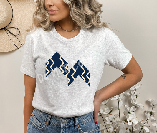 NAVY CHEVRON - UNISEX TEE ADULTS/KIDS