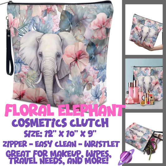 FLORAL ELEPHANT - CUSTOM COSMETIC CLUTCH PREORDER CLOSES 12/16