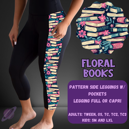 FLORAL BOOKS-PATTERN PANEL OUTFIT RUN-SOFT CLOSE 7/10 HARD CLOSE 7/12