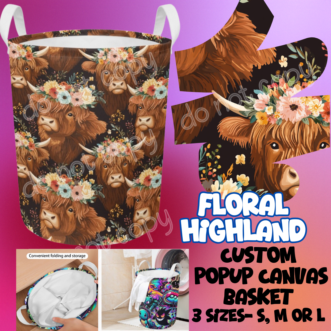 FLORAL HIGHLAND - STORAGE BASKETS - PREORDER CLOSING 12/4