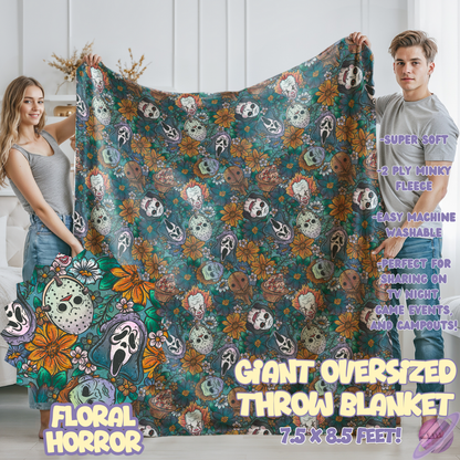 FLORAL HORROR - OVERSIZED THROW BLANKET