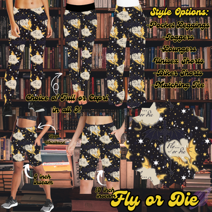 FLY OR DIE- LEGGING/JOGGER/LOUNGER/SHORTS - BOOK LAUNCH PREORDER CLOSING 2/6