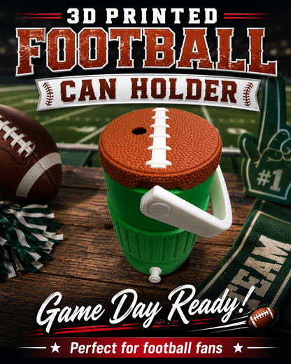 SPORTS THEMED-3D PRINTED CUSTOM 12 OUNCE CAN HOLDERS