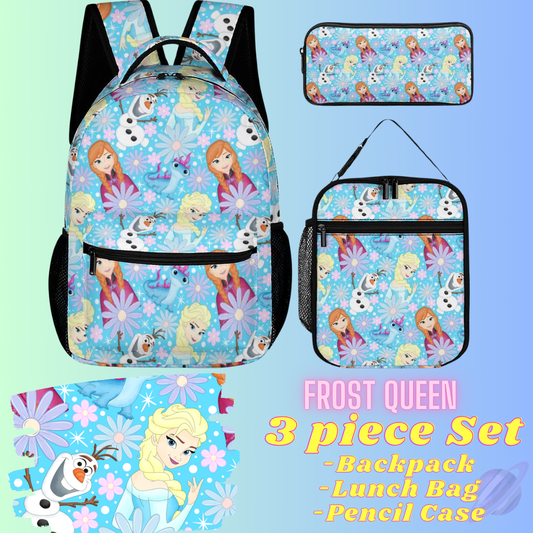 FROST QUEEN-3 PIECE BACKPACK SET-PREORDER CLOSING 7/3