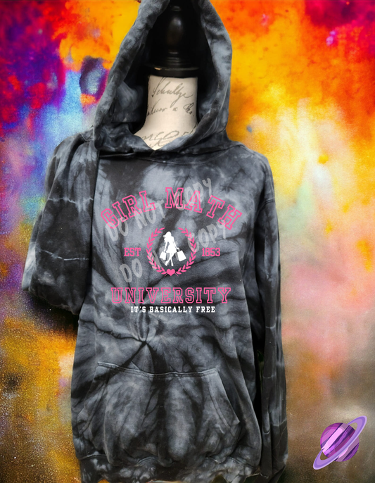 GIRL MATH U-TIE DYE HOODIE-PREORDER CLOSING 1/26