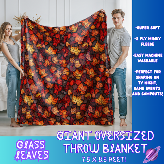 GLASS LEAVES- GIANT SHAREABLE THROW BLANKET