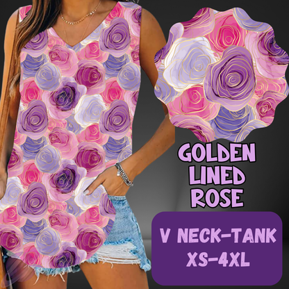 GOLDEN LINED-PATTERN PANEL OUTFIT RUN-SOFT CLOSE 7/10 HARD CLOSE 7/12