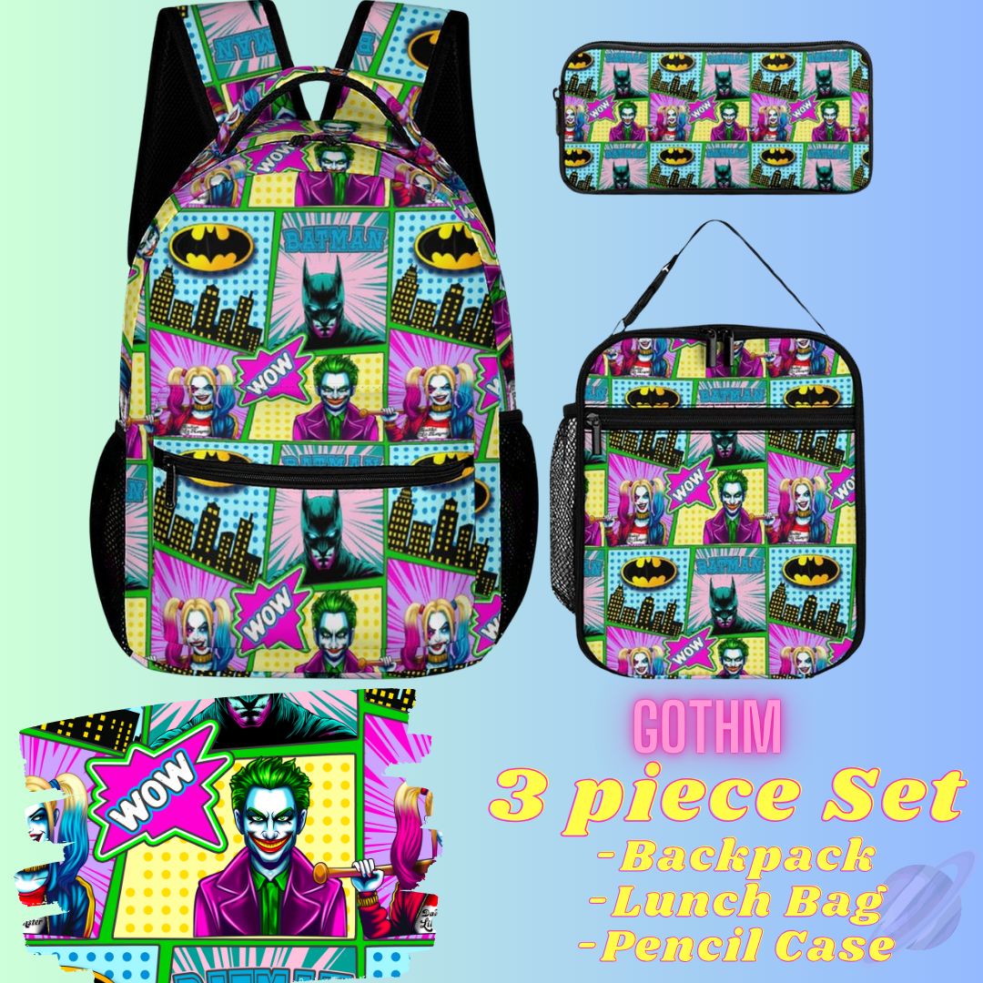 GOTHM-3 PIECE BACKPACK SET-PREORDER CLOSING 7/3