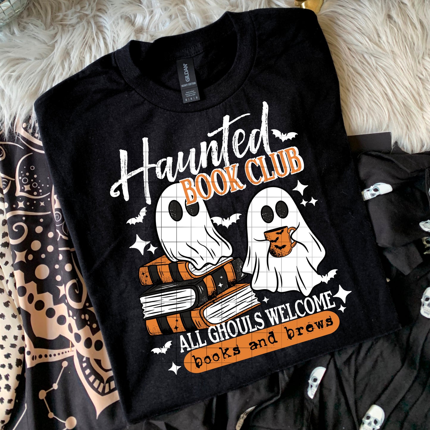 BATCH 116-HAUNTED BOOKS TEE