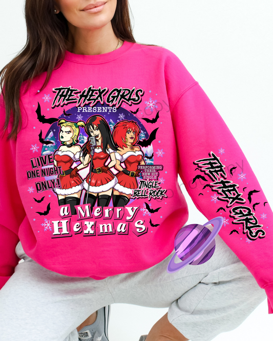 HEX GIRLS SWEATSHIRT W/ SLEEVE PRINT