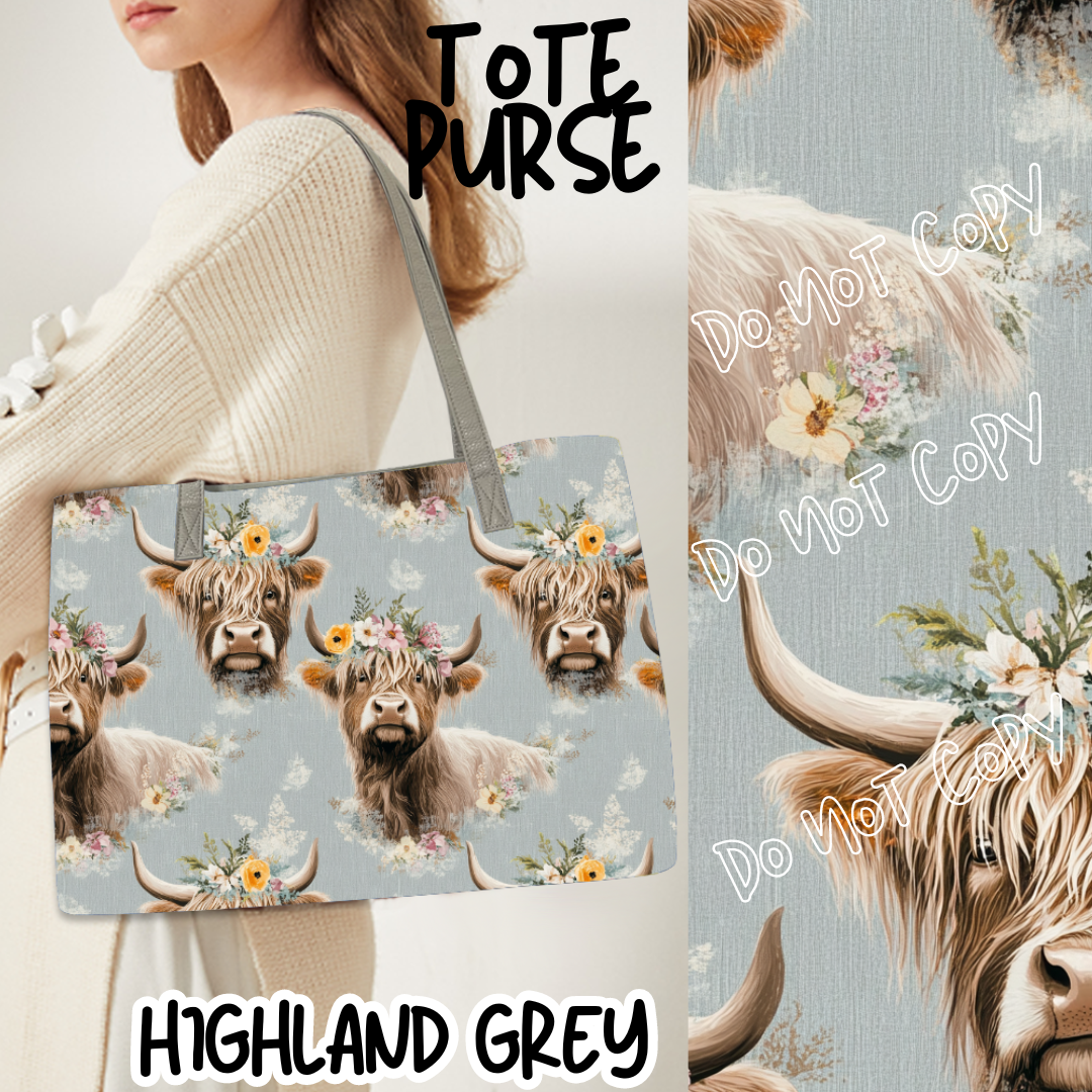 HIGHLAND GREY  - BAG RUN 3 - TOTE PURSE - PREORDER CLOSING 10/22