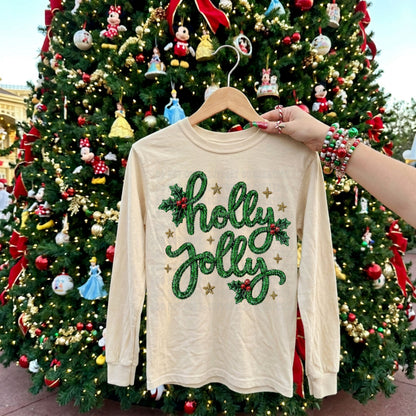 HOLLY JOLLY TINSEL LONG SLEEVE TEE