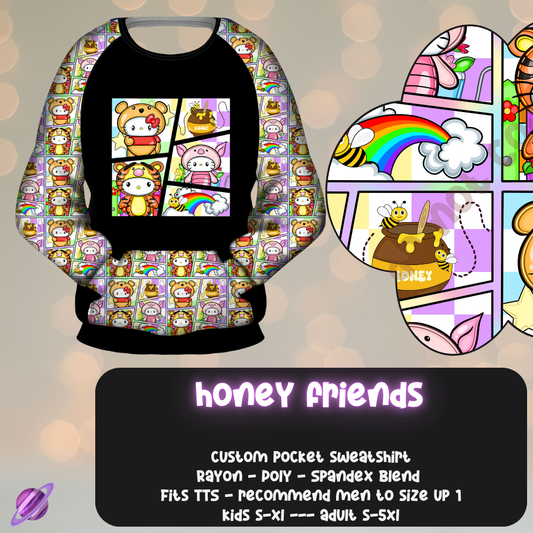 HONEY FRIENDS - POCKET SWEATSHIRT - KITTY COSPLAY RUN CLOSING 11/15