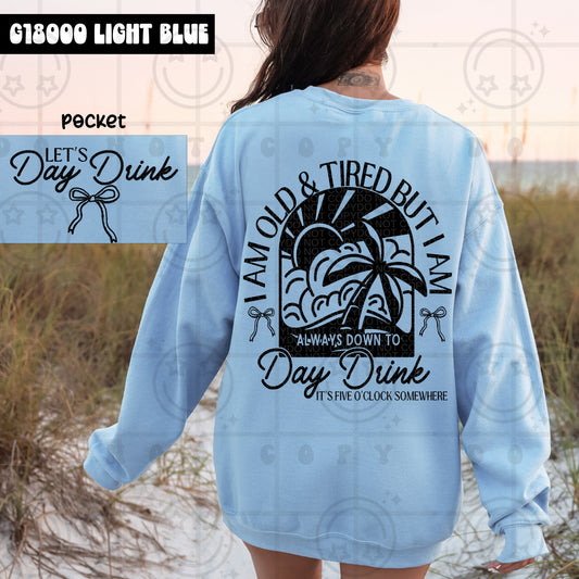 OLD AND TIRED DOUBLE SIDED SWEATSHIRT