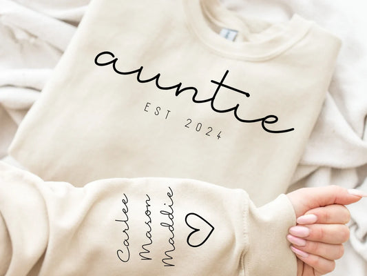 AUNTIE EST W/ SLEEVE PRINT