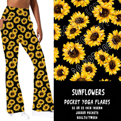 POCKET YOGA FLARES - SUNFLOWERS