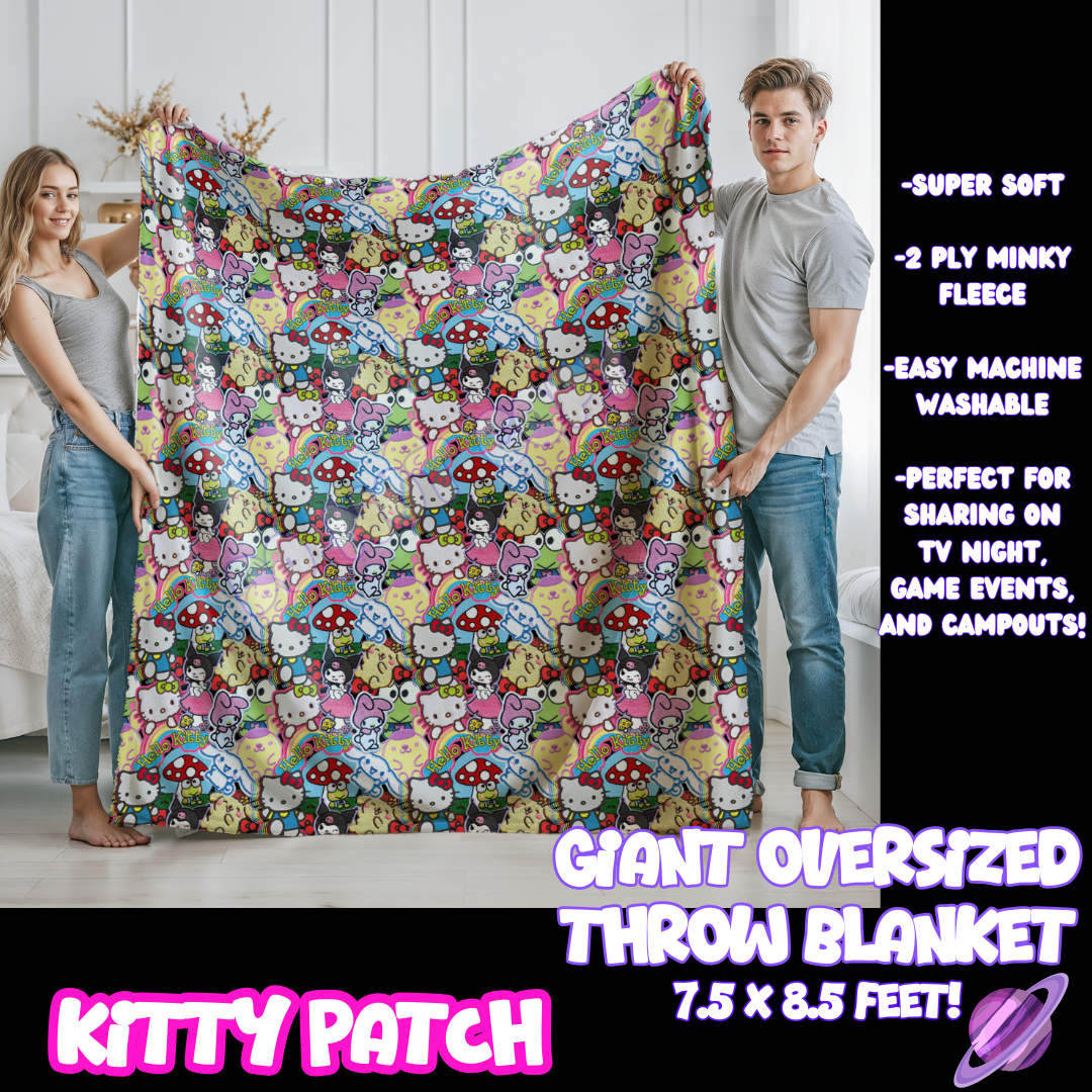 KITTY PATCH- GIANT SHAREABLE THROW BLANKETS ROUND 10-PREORDER CLOSING 12/2