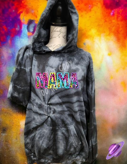 LEOPARD MAMA-TIE DYE HOODIE-PREORDER CLOSING 1/26