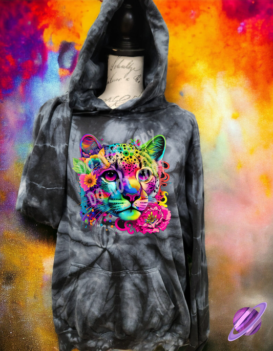 RAINBOW CHEETAH-TIE DYE HOODIE-PREORDER CLOSING 1/26