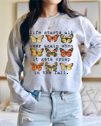 LIFE STARTS- CREW NECK SWEATSHIRT