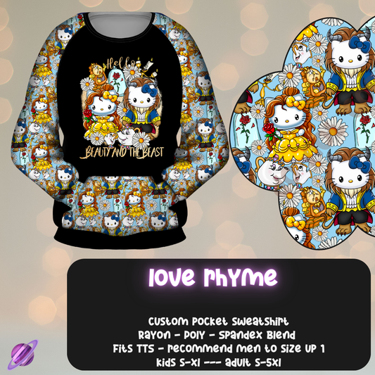 LOVE RHYME - POCKET SWEATSHIRT - KITTY COSPLAY RUN CLOSING 11/15