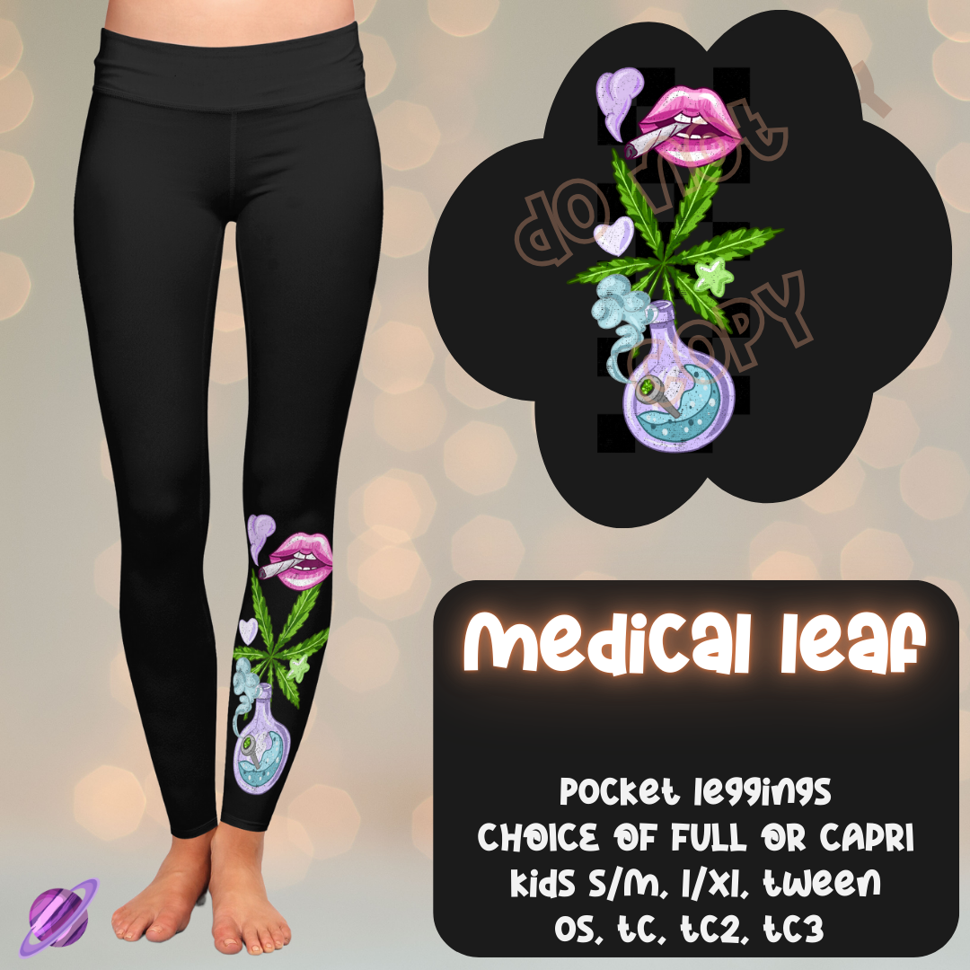 MEDICAL LEAF - ONE LEG SIMPLE SETS - LEGGING/CAPRI PREORDER CLOSING 11/13