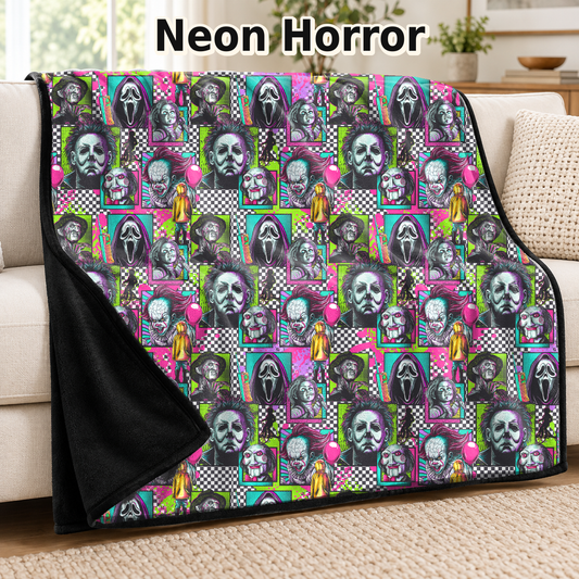 Neon Horror-Soft Throw Blanket 14 Run-Due 9/28