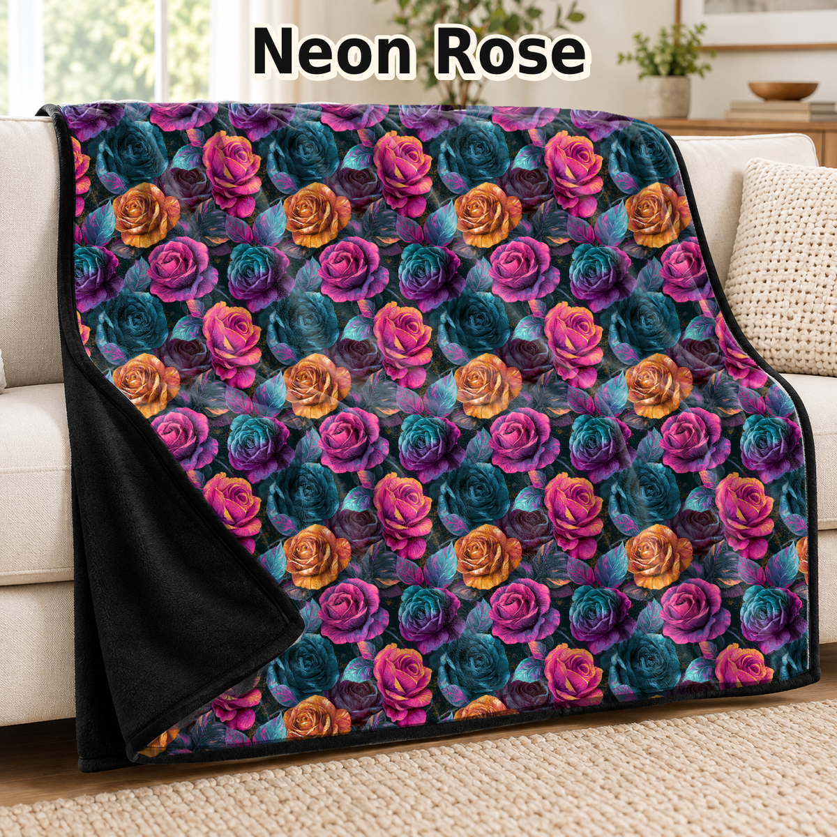 Neon Rose-Soft Throw Blanket 14 Run-Due 9/28