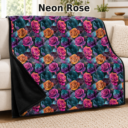 Neon Rose-Soft Throw Blanket 14 Run-Due 9/28