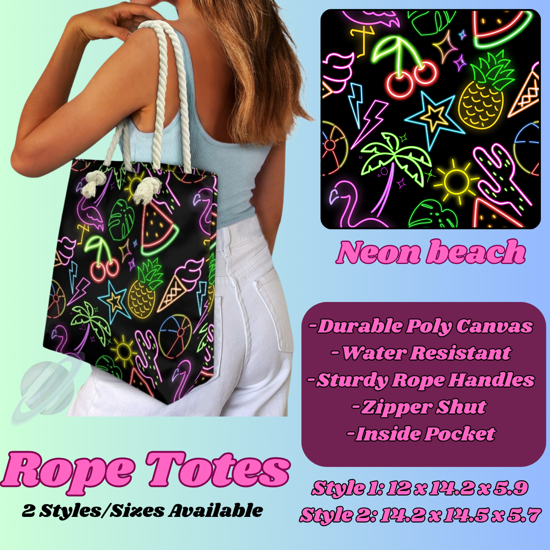 NEON BEACH -ROPE TOTE PREORDER CLOSING 5/6