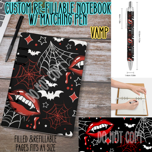 VAMP -Matching A5 Notebook & Pen Set Round 3 Preorder Closing 11/3