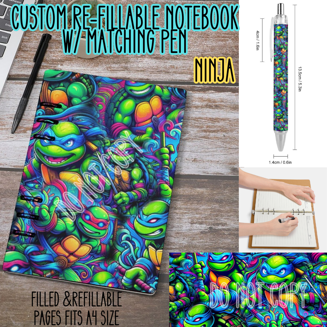 NINJAS -Matching A5 Notebook & Pen Set Round 3 Preorder Closing 11/3