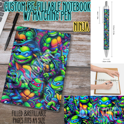 NINJAS -Matching A5 Notebook & Pen Set Round 3 Preorder Closing 11/3