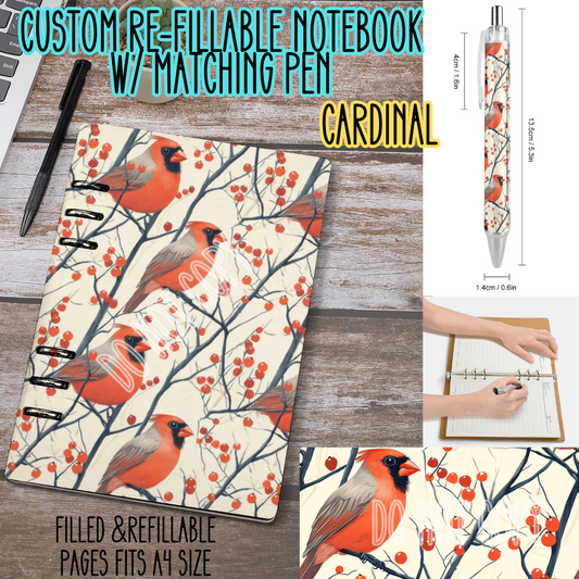 CARDINAL-Matching A5 Notebook & Pen Set Round 3 Preorder Closing 11/3