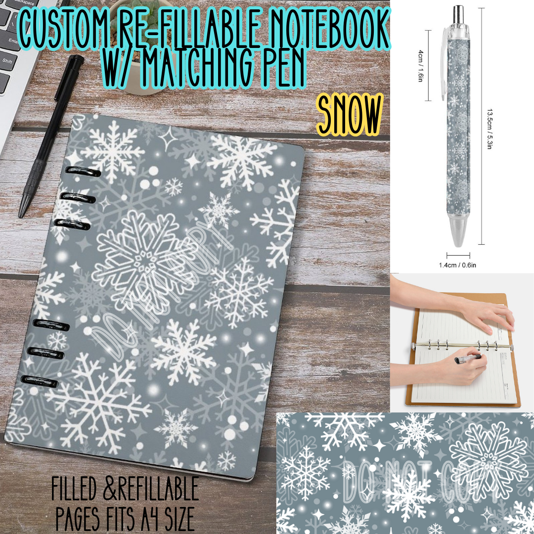 SNOW -Matching A5 Notebook & Pen Set Round 3 Preorder Closing 11/3