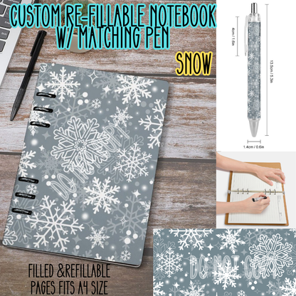 SNOW -Matching A5 Notebook & Pen Set Round 3 Preorder Closing 11/3