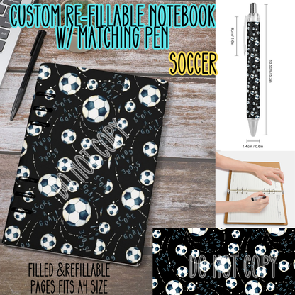 SOCCER -Matching A5 Notebook & Pen Set Round 3 Preorder Closing 11/3