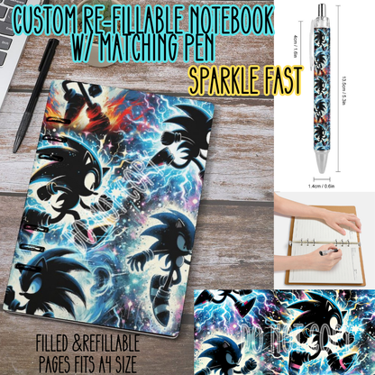 SPARKLE FAST-Matching A5 Notebook & Pen Set Round 3 Preorder Closing 11/3