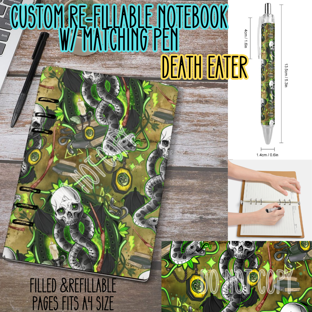 DEATH EATER -Matching A5 Notebook & Pen Set Round 3 Preorder Closing 11/3