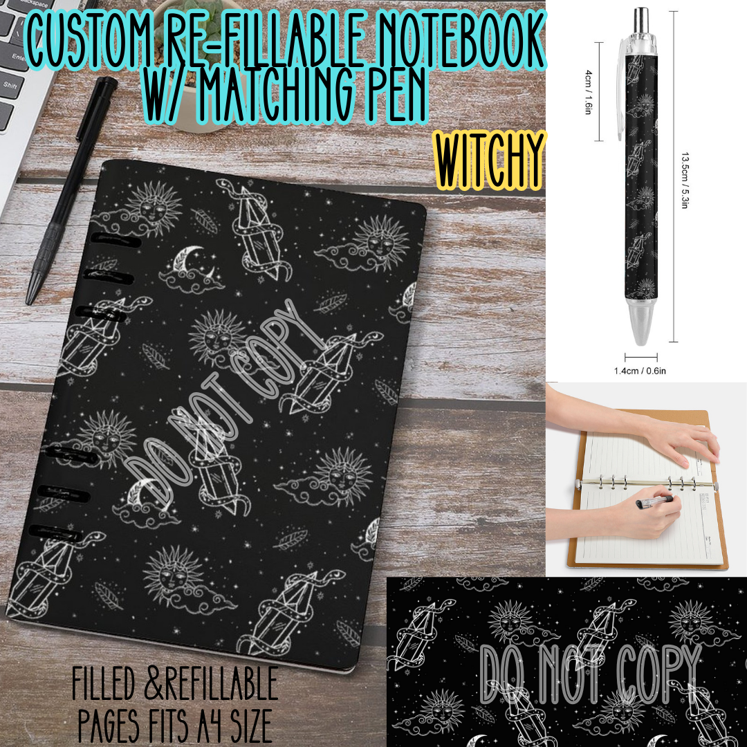 WITCHY -Matching A5 Notebook & Pen Set Round 3 Preorder Closing 11/3