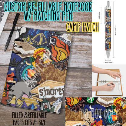 CAMP PATCH -Matching A5 Notebook & Pen Set Round 3 Preorder Closing 11/3