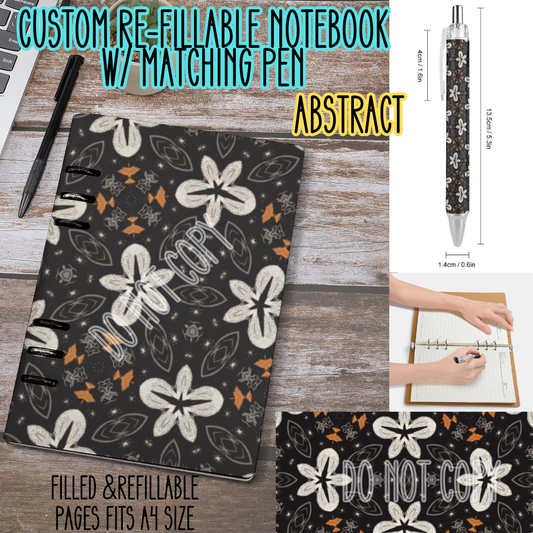 ABSTRACT -Matching A5 Notebook & Pen Set Round 3 Preorder Closing 11/3