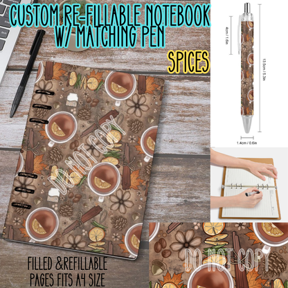 SPICES-Matching A5 Notebook & Pen Set Round 3 Preorder Closing 11/3