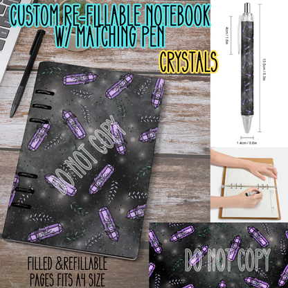 CRYSTALS-Matching A5 Notebook & Pen Set Round 3 Preorder Closing 11/3