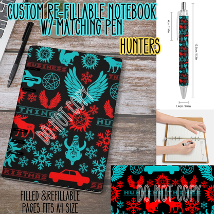 HUNTERS -Matching A5 Notebook & Pen Set Round 3 Preorder Closing 11/3