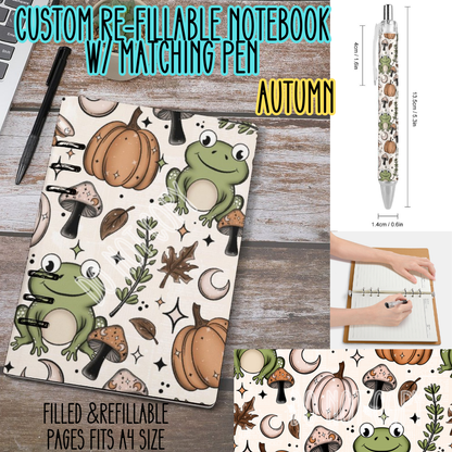 AUTUMN -Matching A5 Notebook & Pen Set Round 3 Preorder Closing 11/3