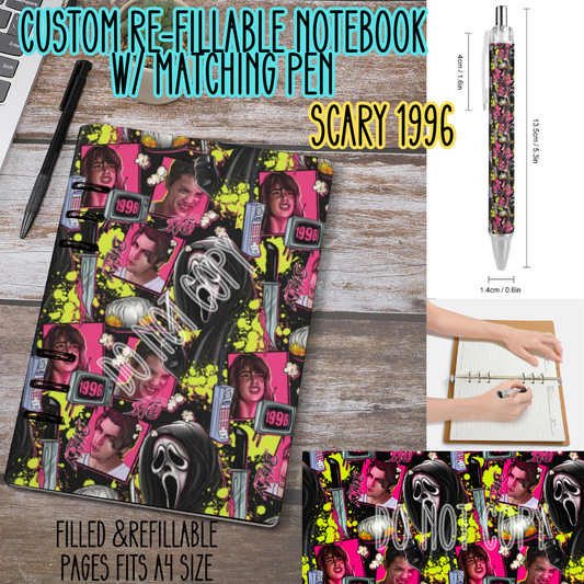 SCARY 1996 -Matching A5 Notebook & Pen Set Round 3 Preorder Closing 11/3